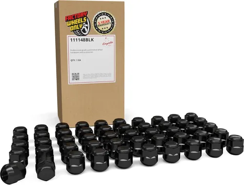Miniatura 11 de Wheel Accessories Parts 20 tuercas de llanta estilo OEM M14x1.5 14x1.5 de 1.10 pulgadas de largo, color negro, 7/8 pulgadas, 0.866 in, hexagonales