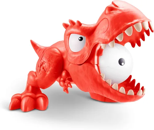 Miniatura 6 de Smashers Dino Island Mini T-Rex Battles Playset (Red Dino) por ZURU Juguetes de batalla de dinosaurios Dispara fuegos Coleccionables Sorpresa