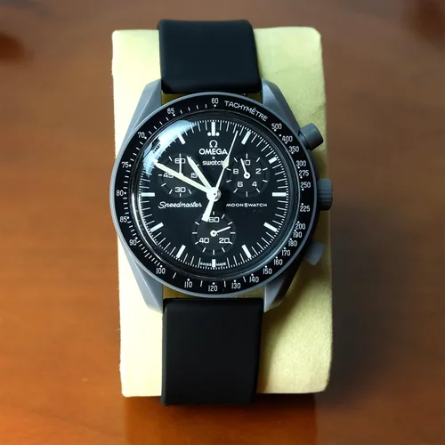 Miniatura 7 de Correa de reloj para Omega X Swatch Moonswatch Correa de reloj Speedmaster 20MM de liberación rápida de goma de repuesto