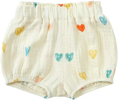 Miniatura 4 de MYGBCPJS - Conjunto de 3 shorts sueltos de algodón de lino para bebés, shorts holgados