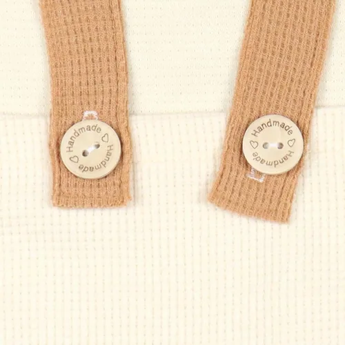 Miniatura 5 de Conjunto de accesorios de fotografía para recién nacido, traje de bebé recién nacido, overol, disfraz para niño con gorra de 0 a 1 mes Beige