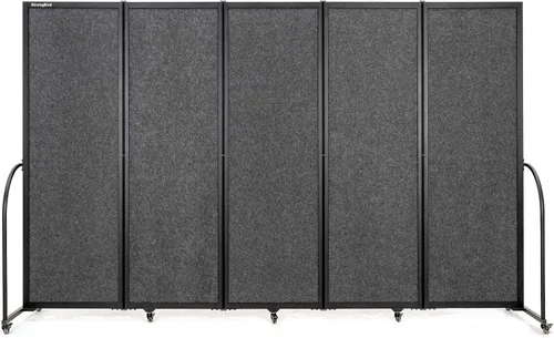 Miniatura 12 de Partición plegable de habitación, pantalla de privacidad con brazos, divisores de oficina, 10 pies 2 pulgadas de largo x 6 pies 7 pulgadas de alto