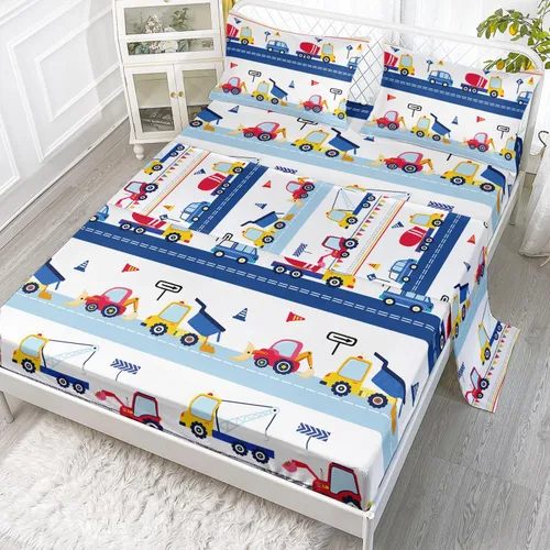 Miniatura 27 de Axolotl Juego de sábanas de gato negro de dibujos animados tamaño full, diseño de estrellas y luna impreso, ropa de cama para niños para decoración
