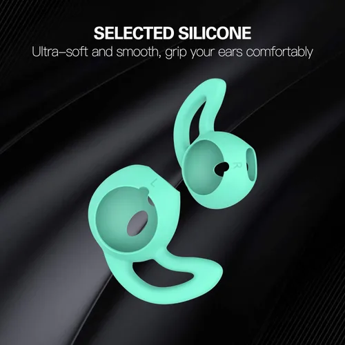 Miniatura 4 de 5 pares de almohadillas de silicona compatibles con AirPods 1 y 2, almohadillas antideslizantes y anticaídas de silicona suave para auriculares