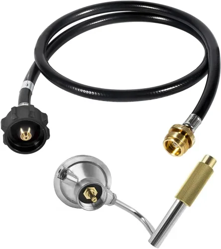 Regulador de parrilla para barbacoa con adaptador de manguera de 5 pies de repuesto para parrillas Coleman Roadtrip, regulador adaptador para
