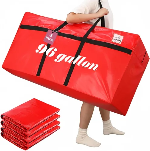 Miniatura 13 de 4 Piezas Bolsas de Mudanza Grandes con Cremallera y Asas Bolsas de Lona Tipo Duffle Plegables de Almacenamiento Extra Resistentes Extra Grandes