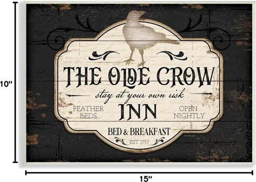 Miniatura 7 de Stupell Industries El Olde Crow Inn Halloween Sign Est. 1757