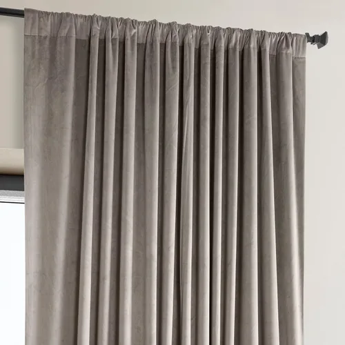 Miniatura 4 de HPD Half Price Drapes Signature Plush - Cortinas opacas de terciopelo extra anchas para dormitorio (1 panel), 100W X 96L cortinas opacas negras