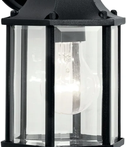 Miniatura 4 de Kichler Chesapeake - Lámpara de pared para exteriores de 10.25 pulgadas con cristal biselado transparente, color negro