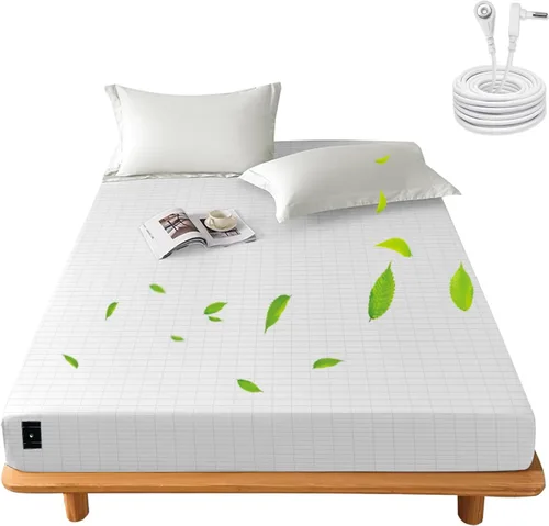 Miniatura 9 de Grounding Sheets - Sábana bajera ajustable de 39 x 75 x 15 pulgadas, 10% fibra plateada pura, sábanas de cama con tierra para mejorar el sueño