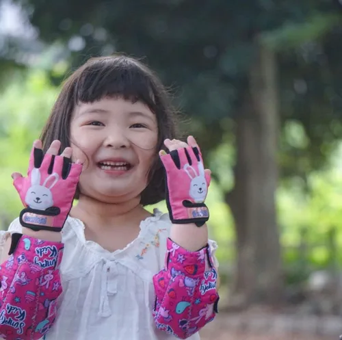 Miniatura 6 de Guantes de bicicleta para niños equilibrados, bicicleta de montaña, ciclismo I, transpirables, sin dedos, guantes de ciclismo con cojines extra