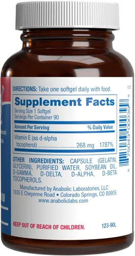Miniatura 2 de Cápsulas blandas de vitamina E de 400 UI – Fórmula clínica Complejo de suplemento de vitamina E natural con tocoferol d-alfa y tocoferoles mixtos