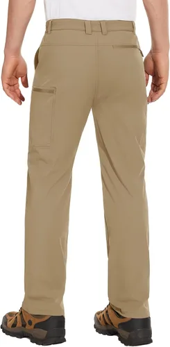Miniatura 2 de MAGCOMSEN Pantalones de senderismo para hombre, 6 bolsillos, resistentes al agua, pantalones de trabajo de pesca Ripstop, ligeros, de secado rápido