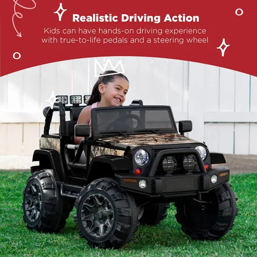 Miniatura 2 de Best Choice Products Camión de paseo para niños de 12 V, auto de juguete con batería con suspensión de resorte, control remoto, 3 velocidades, luces