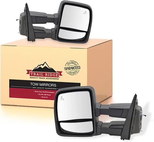 Miniatura 120 de Trail Ridge Juego de espejos de remolque de 2 piezas para el lado del conductor y del pasajero compatible con Ford F-150 FO1320479 FO1321479