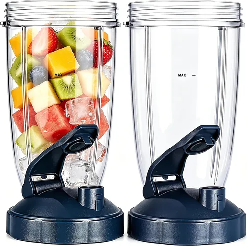 Miniatura 13 de Taza de licuadora y cuchilla mejorada para Nutribullet de 600 W/900 W, piezas de repuesto de vaso de 24 onzas y cuchilla extractora, accesorios