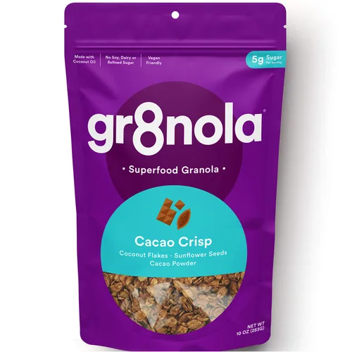 Miniatura 10 de gr8nola The Original - Cereal de granola saludable y bajo en azúcar, fabricado con superalimentos, almendras enteras, miel, canela y linaza, sin