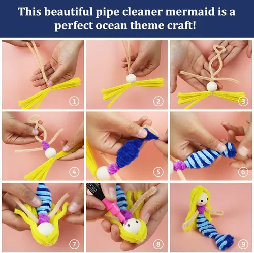 Miniatura 6 de Bundooraking 1000 limpiadores de tuberías negros, limpiadores de tuberías para manualidades, artes y manualidades, suministros de manualidades