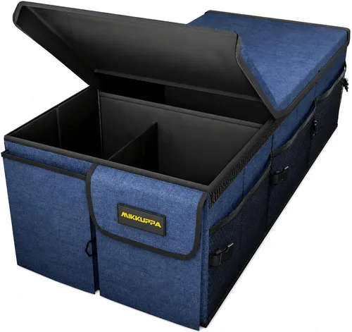 Miniatura 19 de MIKKUPPA Organizador de maletero de automóvil, organizador plegable de 35 litros con tapa, almacenamiento resistente para automóvil, SUV, camión