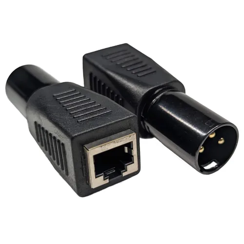 Miniatura 7 de 2 unids RJ45 a 3 pines XLR DMX conector RJ45 Ethernet a 3 pines XLR DMX hembra adaptador de cable de audio