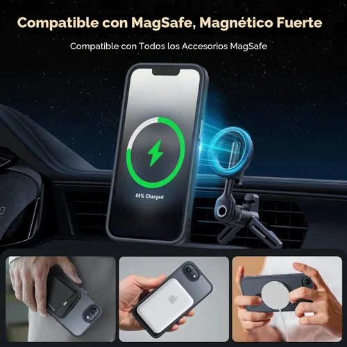 Miniatura 3 de Miracase Funda para iPhone 17e y iPhone 16e para MagSafe [con 2 protectores de pantalla de 9H+] Protección superior de grado militar a prueba
