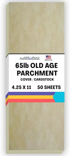 Miniatura 36 de 50 hojas de papel de cubierta de pergamino de la vejez de 65 libras, hojas de colores con peso de cartulina 8.5 x 11 pulgadas, tamaño de carta