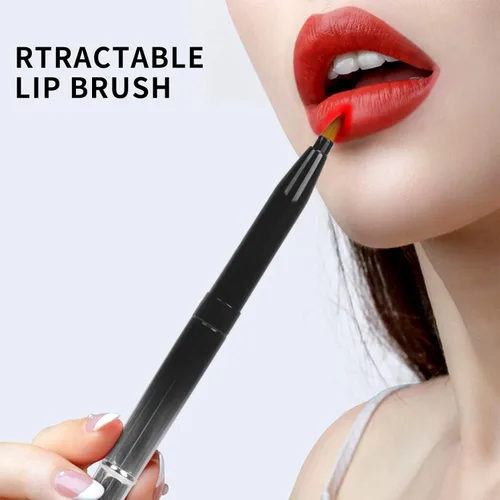 Miniatura 7 de Unaone [Paquete de 2] Cepillo de labios para lápiz labial, cepillos de labios retráctiles, cepillo de maquillaje de doble extremo para lápiz labial
