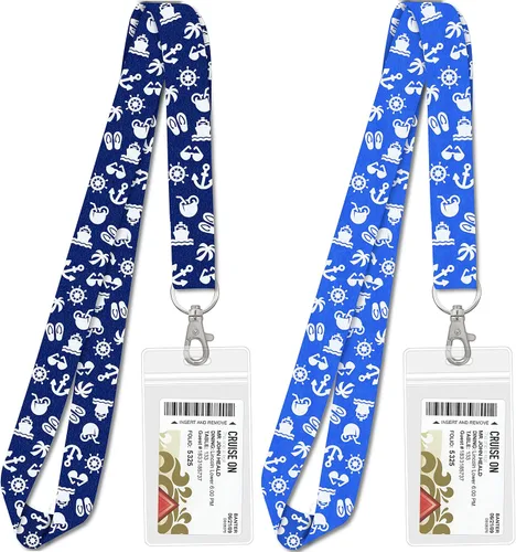 Miniatura 9 de Cruise On Cordones para tarjetas de crucero (paquete de 2) en 2026 y 2027, cordón de crucero con soporte para identificación, tarjeta de Blanco
