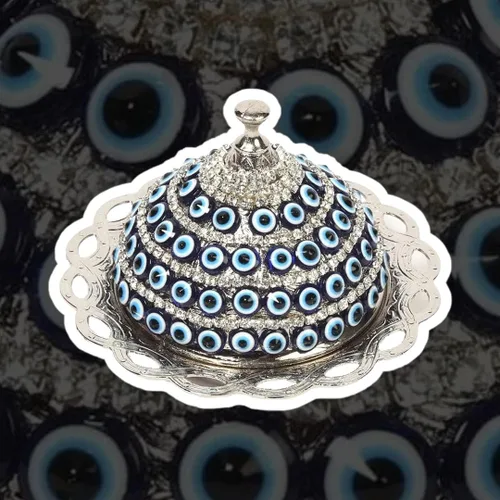 Miniatura 7 de Alisveristime Evil Eye - Azucarero de aleación de zinc con tapa (plata)