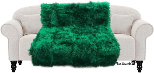 Miniatura 15 de Manta de felpa de piel sintética, manta de piel moderna, manta pequeña para bebé, pelo largo, color negro, peludo - Fur Accents (2 x 3 pies, negro)