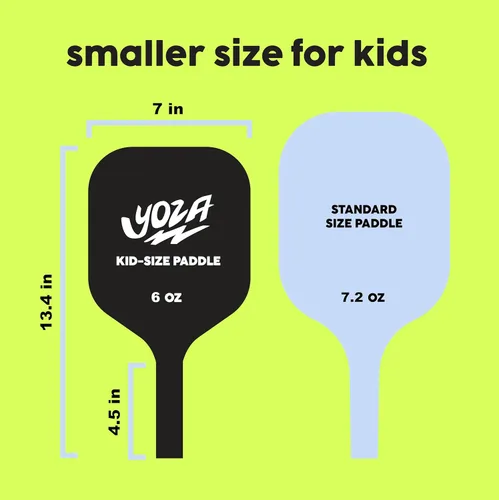 Miniatura 7 de Kids Pickleball Paddle Set of 2 - Includes 2 Pickleball Paddles with 2 Balls, Lightweight, Fiberglass, Better Control, Beginner Racket, Perfect