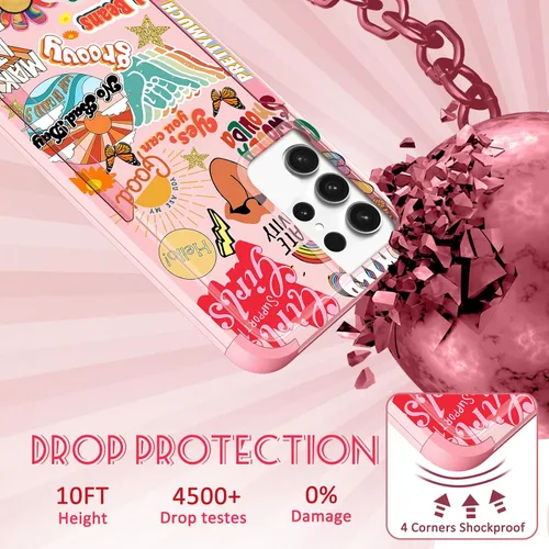 Miniatura 166 de Funda para Samsung Galaxy S22 - Funda de Teléfono para Mujeres Chicas Lindas Cubierta Diseño Único Estético Genial para Adolescentes Kawaii Fresa
