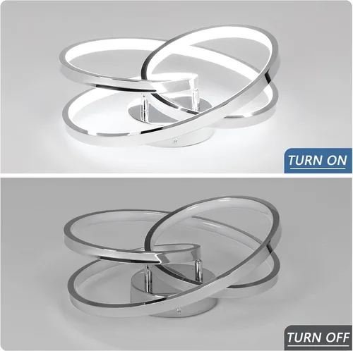 Miniatura 4 de Lámparas de Techo LED, 36W Lámpara de Techo LED Moderna de Montaje al Ras, Blanco Frío 6000K Luces de Techo Cercanas al Techo para Pasillo