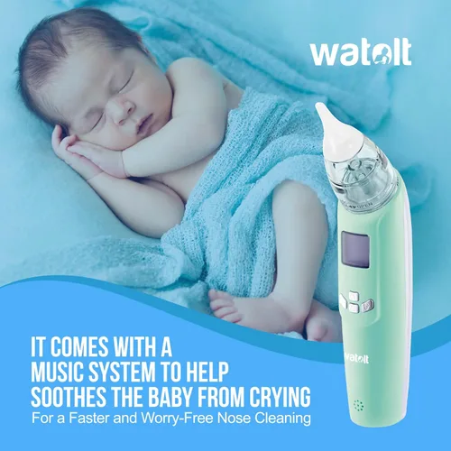 Miniatura 3 de Aspirador nasal para bebé – succión eléctrica de nariz para bebé – lechón automático para bebés – removedor de mucosidad para niños pequeños