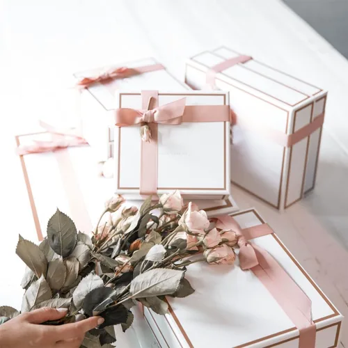 Miniatura 7 de 6 rollos de cinta para ramo de flores, 1 pulgada x 30 yardas, cinta de satén de doble cara rosa polvorienta, cintas de seda rosa para invitaciones