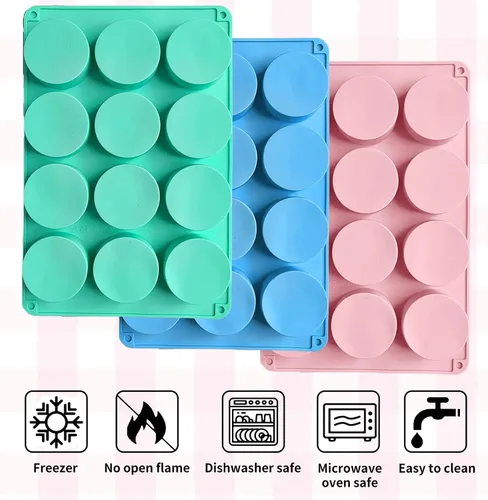Miniatura 2 de Moldes redondos de 36 cavidades para galletas de chocolate, cilindro, cubierta de chocolate, moldes de silicona para dulces, mini pasteles, gelatina