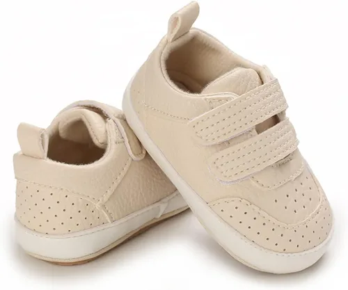 Miniatura 3 de COSANKIM Zapatos para bebés niños y niñas, zapatos de piel sintética con cordones para bebés, suela de goma antideslizante, mocasines para recién