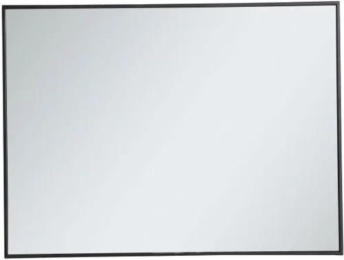 Miniatura 24 de Elegant Decor Monet - Espejo rectangular con marco de metal (60 x 18 pulgadas), color negro