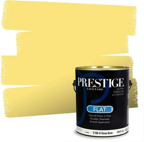 Miniatura 95 de PRESTIGE Pinturas Pintura Exterior e Imprimación En Uno, 1 Galón, Satinado, Pareja Comparable de Benjamin Moore* Amarillo* 320BM-PCM