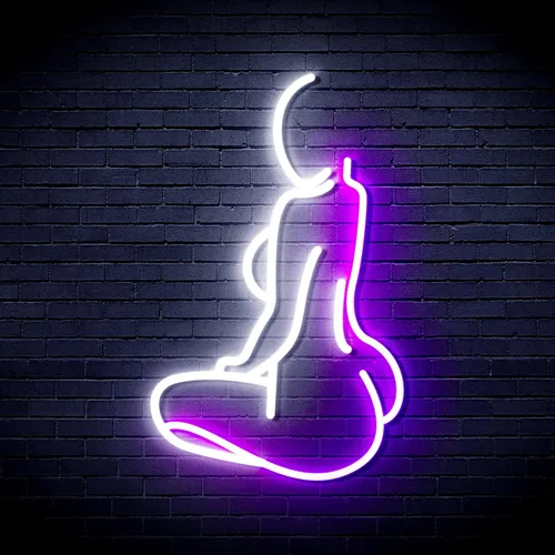 Miniatura 26 de ADVPRO Señora Back Shape Flex Silicone LED Neon Sign - Azul - st16s32-fnu0267-b