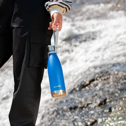 Miniatura 6 de koodee Botella de agua de acero inoxidable de 12 onzas con aislamiento al vacío para la escuela, botellas de agua deportivas de metal