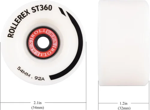 Miniatura 6 de Rollerex ST360 92A - Ruedas para patines de ruedas de 2.126 in x 1.260 in (paquete de 8 con rodamientos, espaciadores y arandelas)