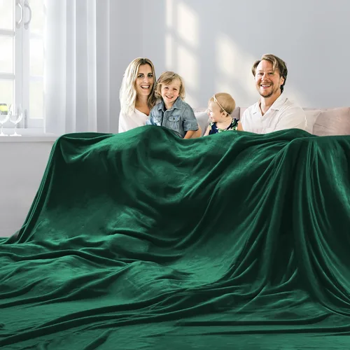 Miniatura 9 de Edenleaf Manta de gran tamaño de 120 x 120 pulgadas, compañera gigante para cama, sofá, viajes y campamento, manta suave extra grande que se adapta