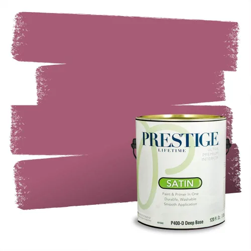 Miniatura 364 de Prestige Paints Pintura exterior e imprimación en uno, 1 galón, plano, coincidencia comparable de Valspar* Amber Rose*
