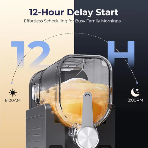 Miniatura 7 de Máquina para granizar, no necesita hielo para el hogar, pantalla de temperatura en tiempo real, máquina de bebidas congeladas con 6 programas