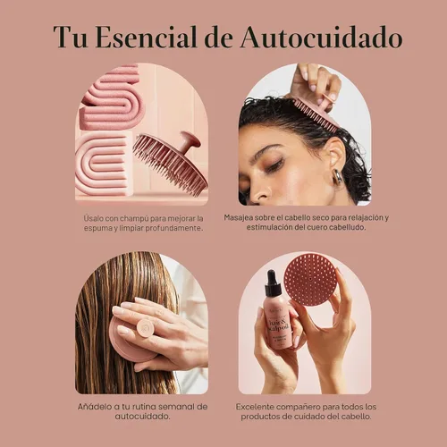 Miniatura 7 de Kitsch Masajeador de cuero cabelludo para el cuidado del cabello - Depurador de cuero cabelludo, cepillo de champú y exfoliante para todo