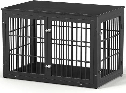Miniatura 26 de rehomerance Mueble de jaula de perro resistente de 26 pulgadas para perros pequeños, mesa auxiliar decorativa para casa de mascotas, muebles