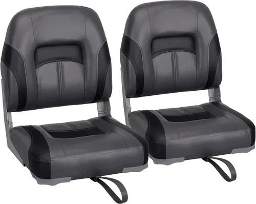 Miniatura 19 de Leader Accessories Un par de asientos plegables Elite para barco de pesca con respaldo bajo/alto (2 asientos)