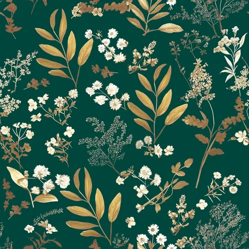 Miniatura 27 de Laatse Papel Tapiz de Hoja Azul/Dorada Despegar y Pegar Papel Tapiz Vintage Floral Oscuro Impermeable Autoadhesivo Removible Boho Papel de Pared