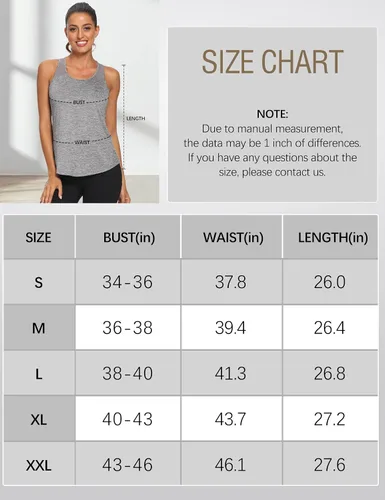 Miniatura 4 de CNJUYEE - Tops de entrenamiento para mujer, ropa de gimnasio, deportes atléticos para correr, camisetas de malla sin mangas para entrenamiento y yoga